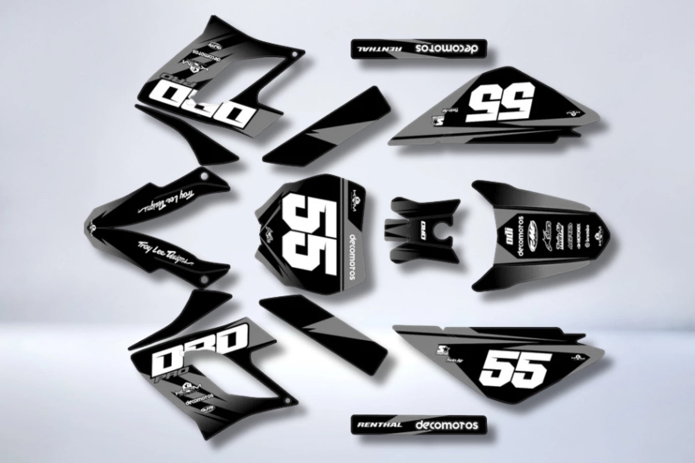 Dekorationskit DERBI DRD RACING 2004-2009 - GRAU