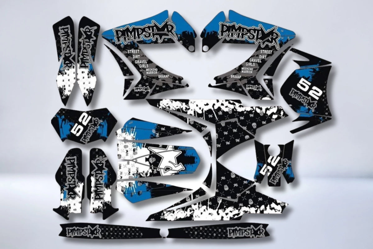 Dekor-Kit DERBI KUNSTSTOFF TNT BLAU PIMPSTAR
