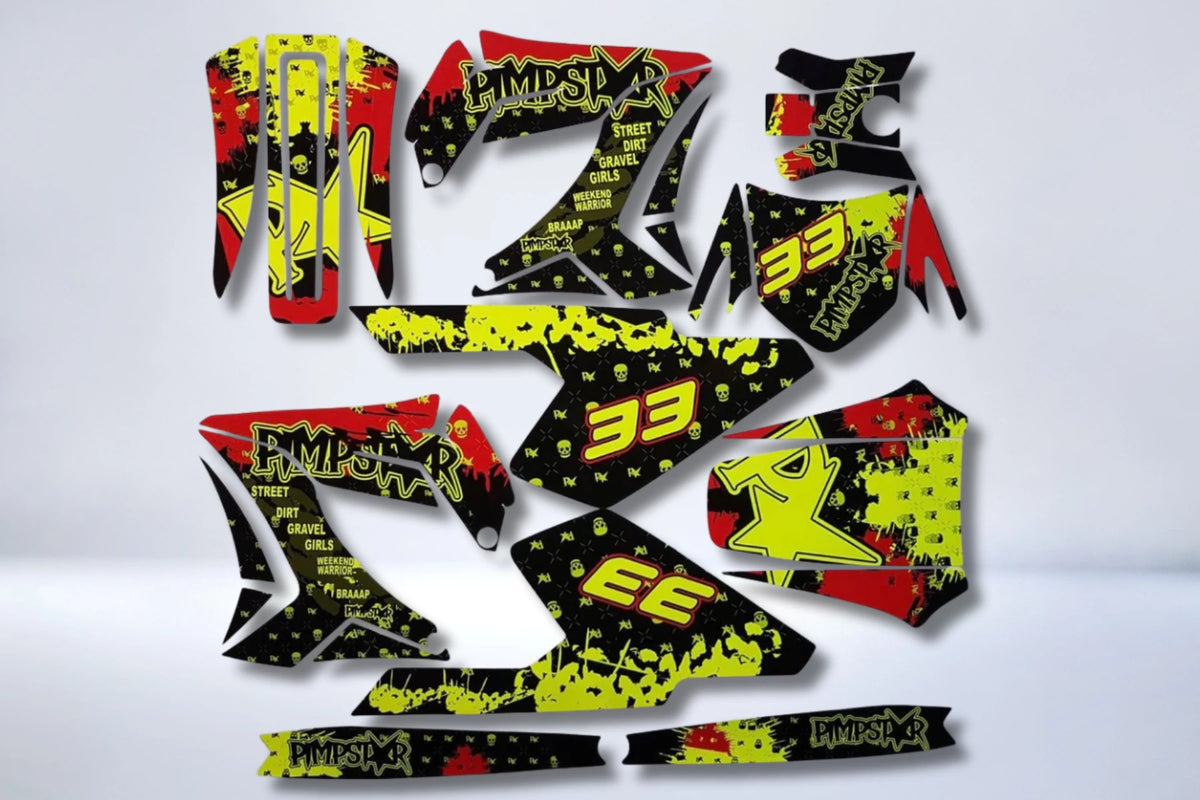 Dekor-Kit DERBI PLASTIQUE TNT PIMPSTAR (Neon optional)