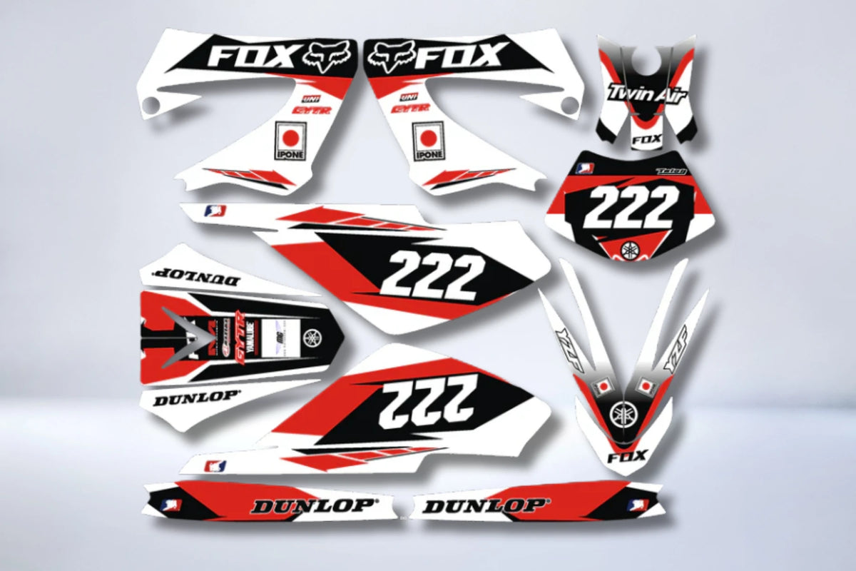 graphics kit DERBI XTREME XRACE FRONT 2011 - FOX RED