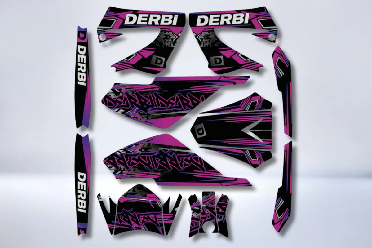 Kit Déco DERBI XTREME XRACE AVANT 2011 - PURPLE GRAPH