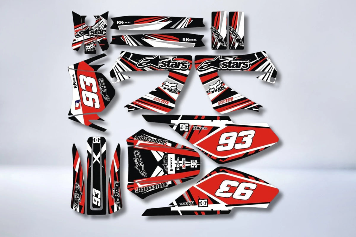 Kit Déco DERBI XTREME XRACE AVANT 2011 - RED ALPINESTAR