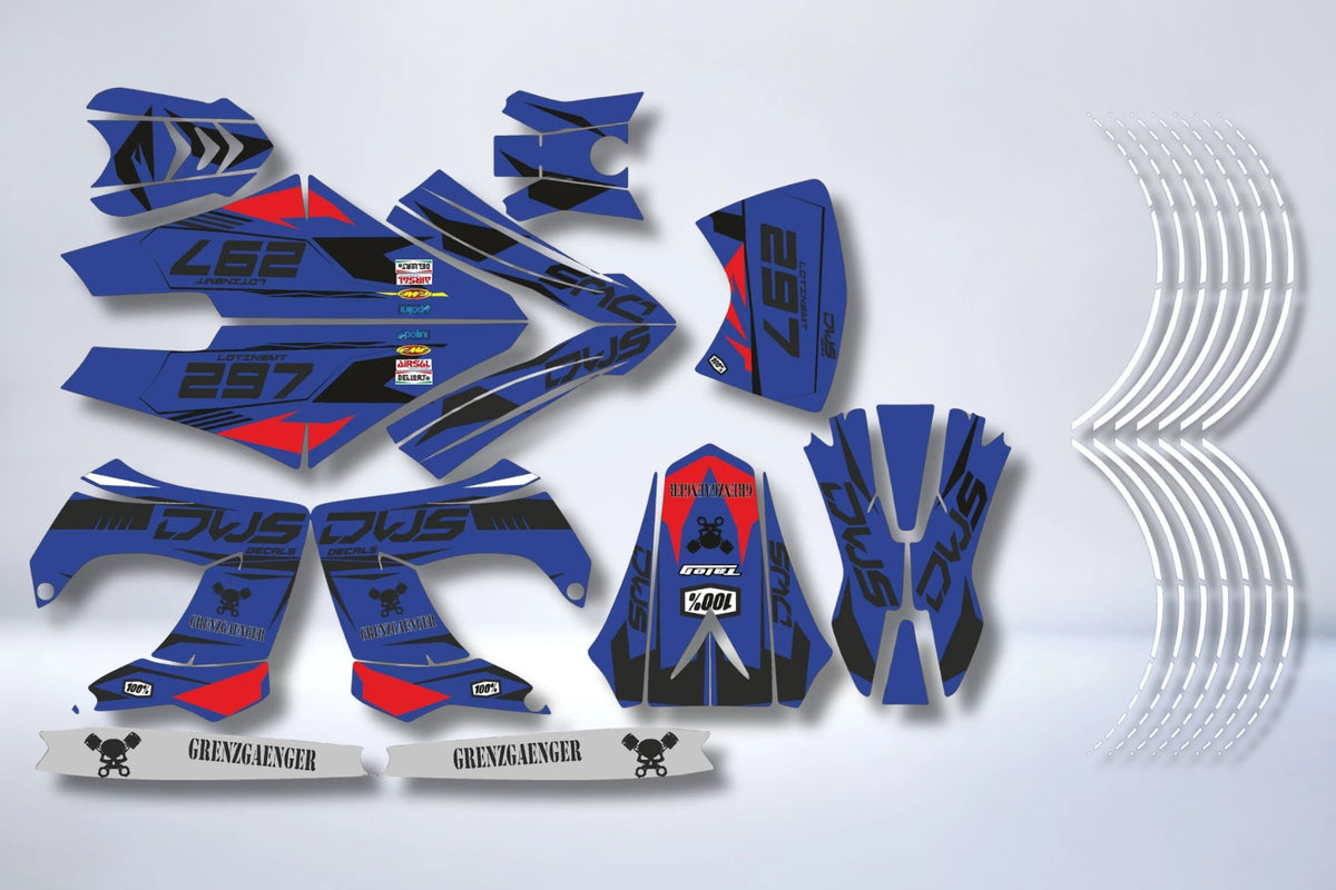 DERBI Fairing Decoration Kit Victoria Bull Tun'R Blue Black