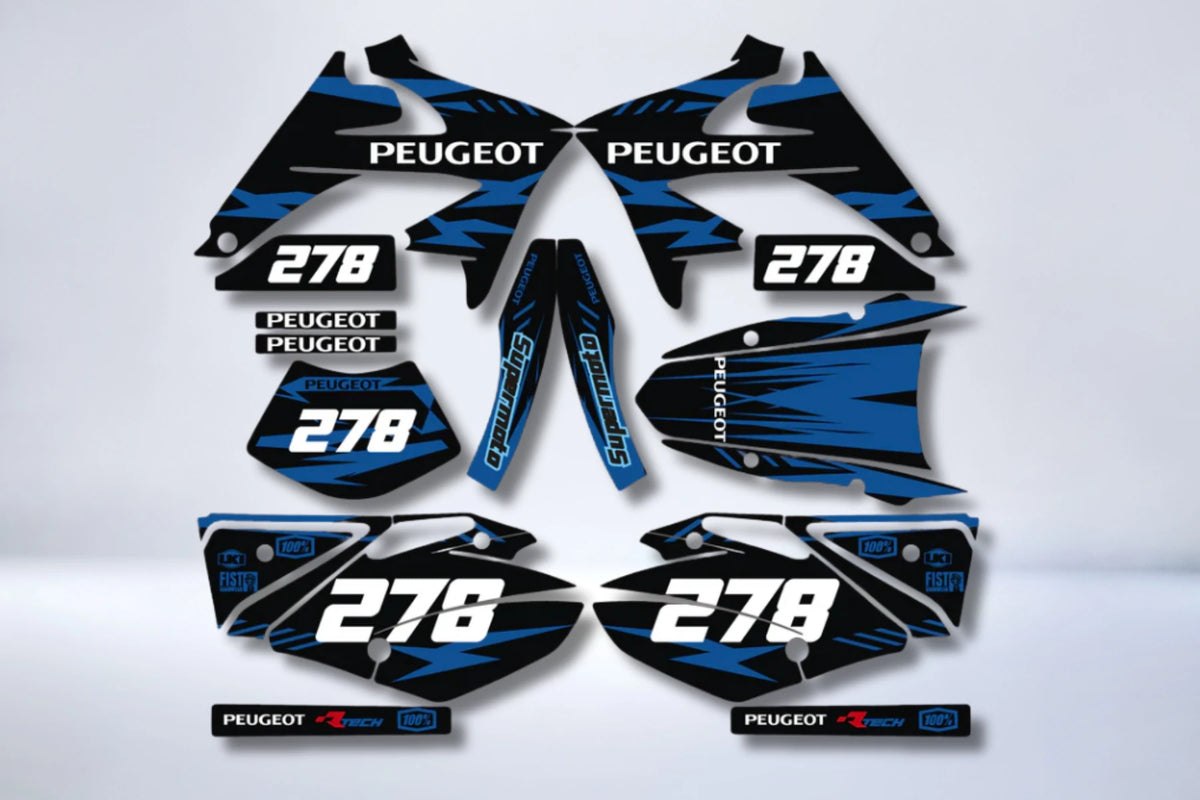 Dekor-Kit PEUGEOT XPS - SCHWARZ BLAU