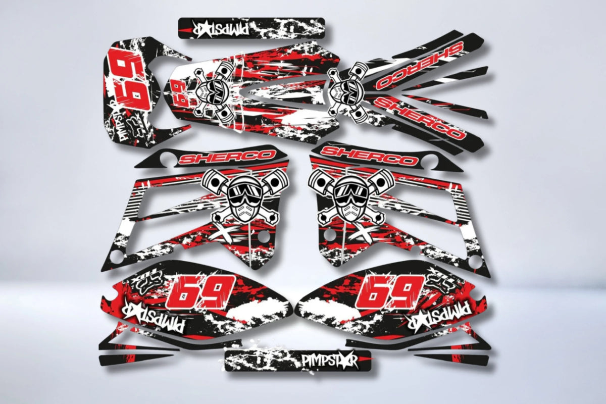 Kit Déco SHERCO HRD 50cc 2006-2012 - SKULL