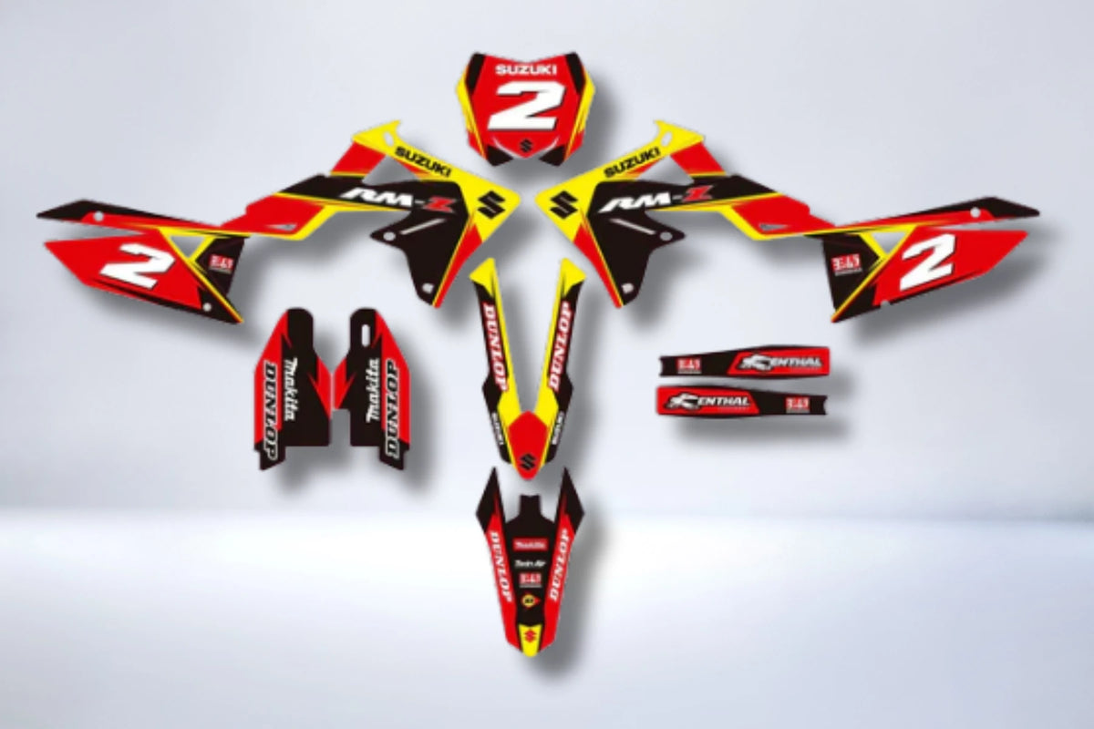 Kit Déco SUZUKI RM-Z 450 2018-2025 & RM-Z 250 2019-2023 - RED ORIGINAL