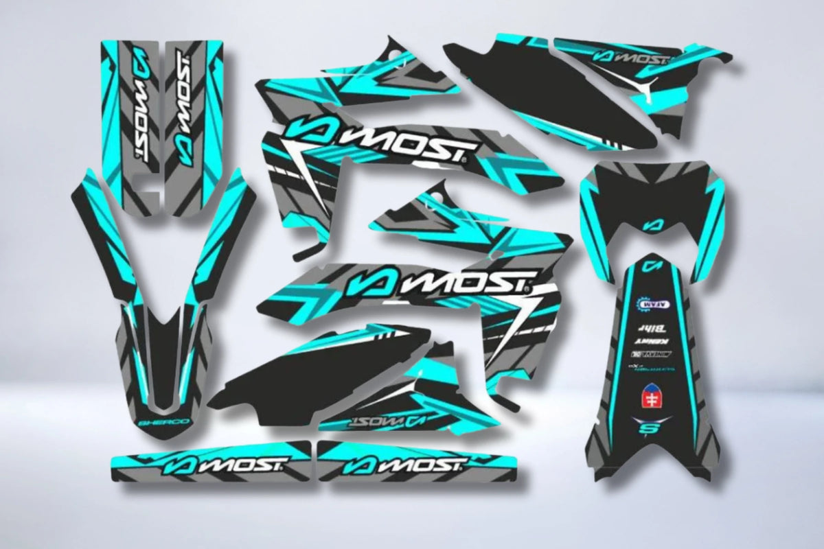 Kit de decoración Sherco SE-R / SM-R 50cc - TURQUESA