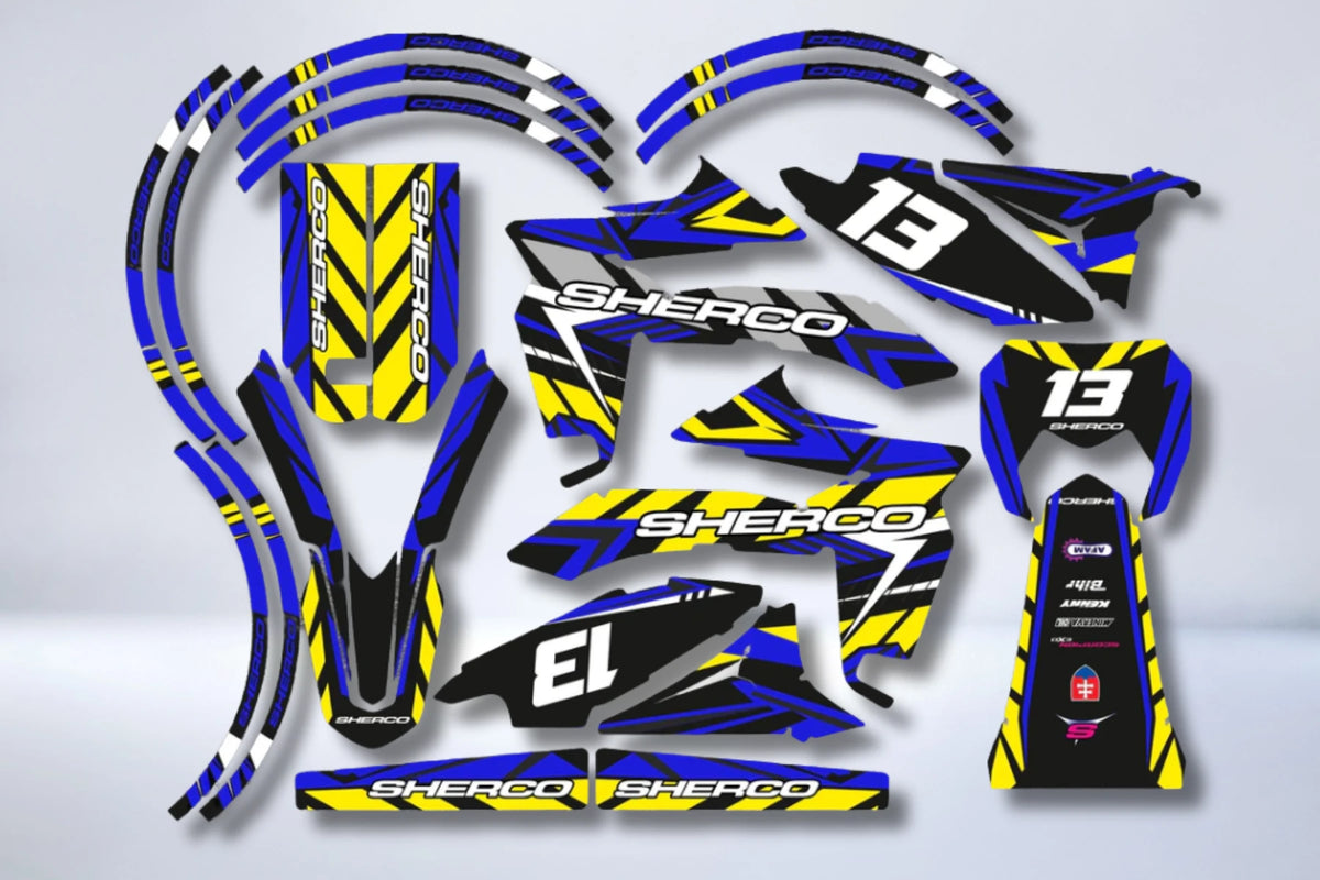 Kit Déco Sherco SE-R SM-R 50cc - BLUE YELLOW
