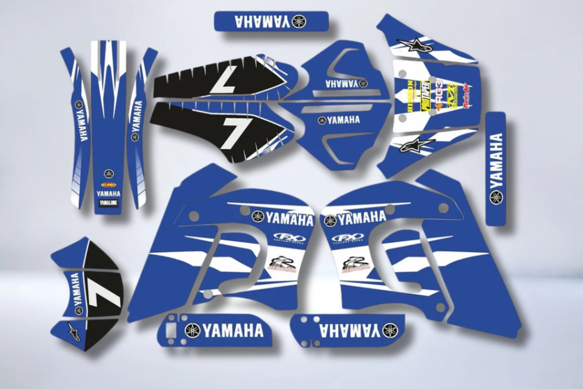 kit gráfico YAMAHA DT 50 ANTES 2002 - AZUL ORIGINAL