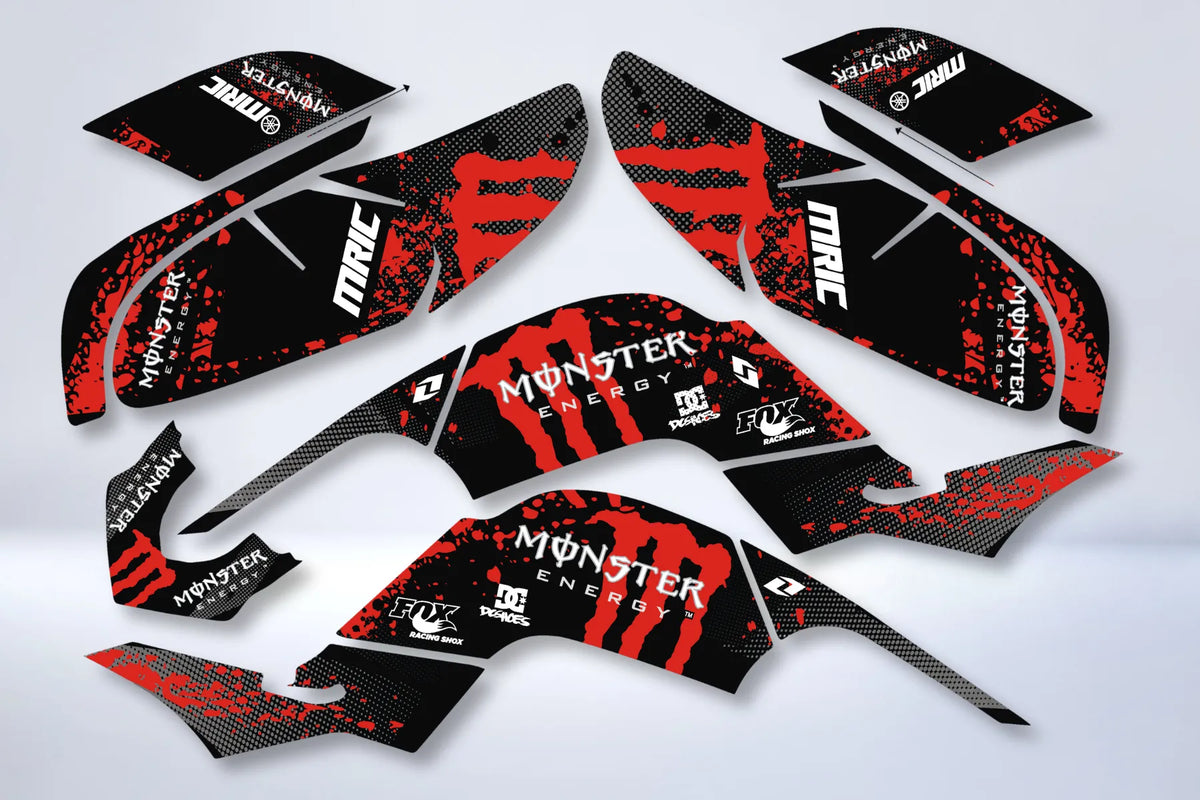 Kit déco Yamaha YFM 660 RAPTOR - MONSTER RED