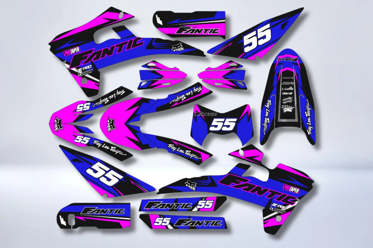 Fantic 50/125 XM / XE 2017-2022 graphics kit - BLUE PINK