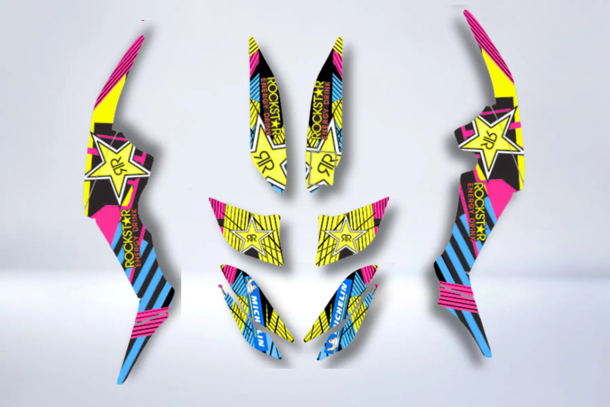 Graphics kit Yamaha YFM 350 Raptor - ROCKSTAR MULTI