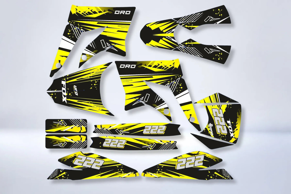 graphics kit DERBI X-TREME / RACING 2011-2017 - YELLOW