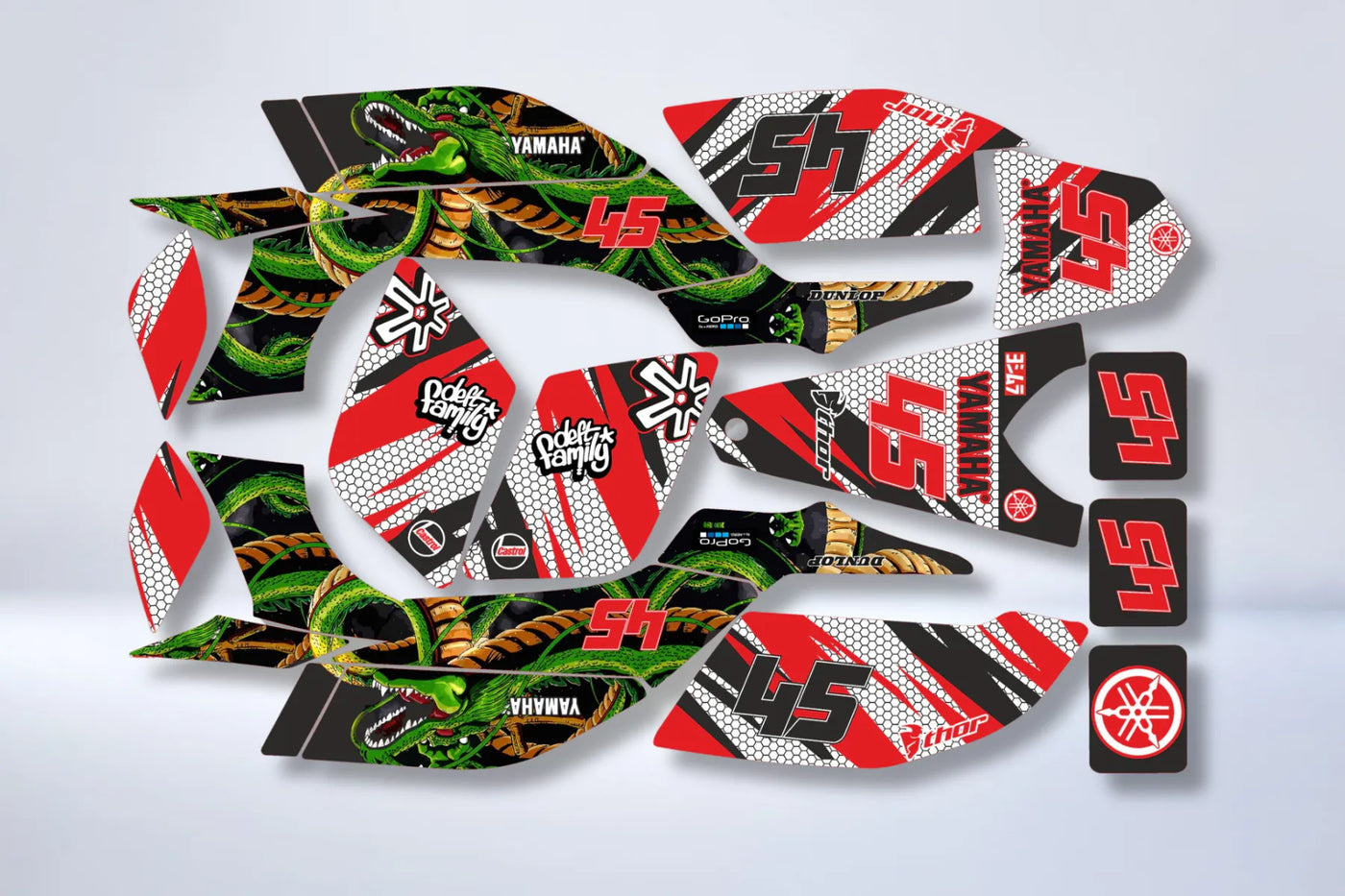 Kit déco Yamaha YFZ 450 R RAPTOR 2004-2008 - DBZ