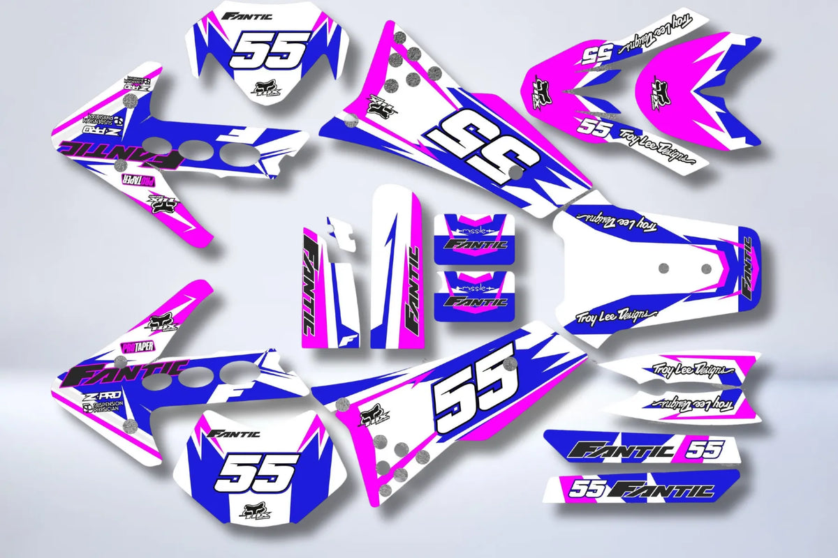 Fantic 50 Caballero 2011-2016 Deco Kit - BLUE PINK