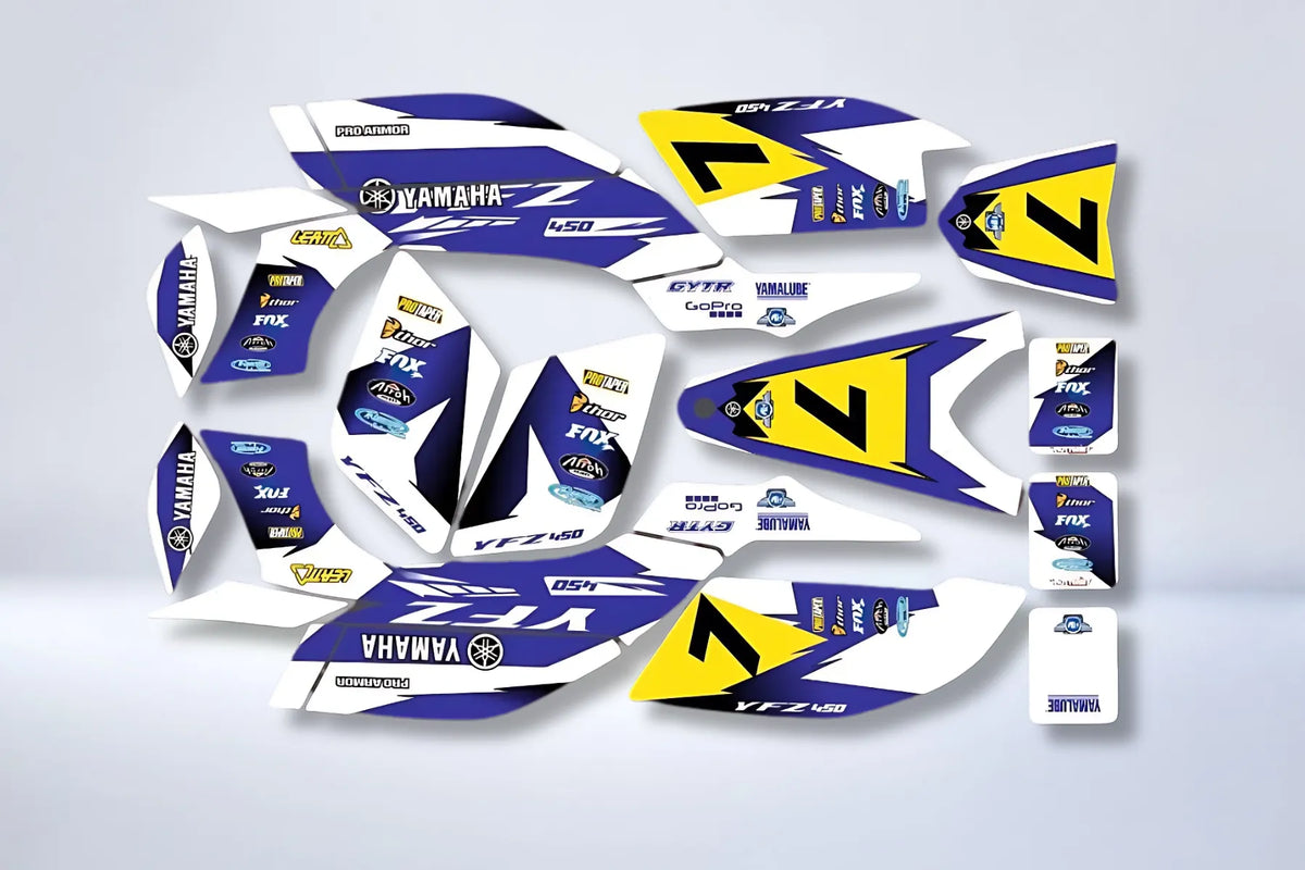 Kit déco Yamaha YFZ 450 R RAPTOR 2004-2008 - BLUE