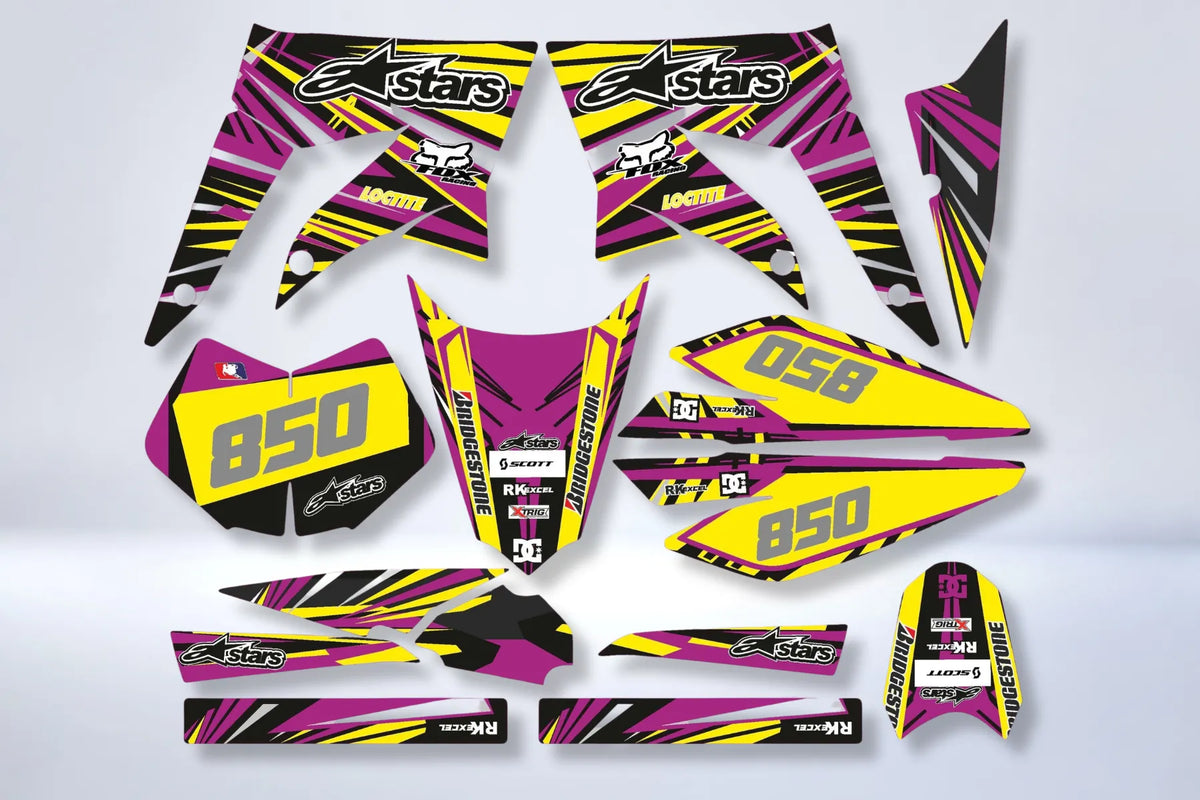 graphics kit DERBI X-TREME / RACING 2011-2017 - ALPINESTAR PURPLE