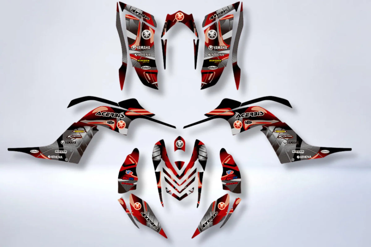 kit gráfico Yamaha YFM 700 RAPTOR 2006-2012 - VERMELHO ACERBIS