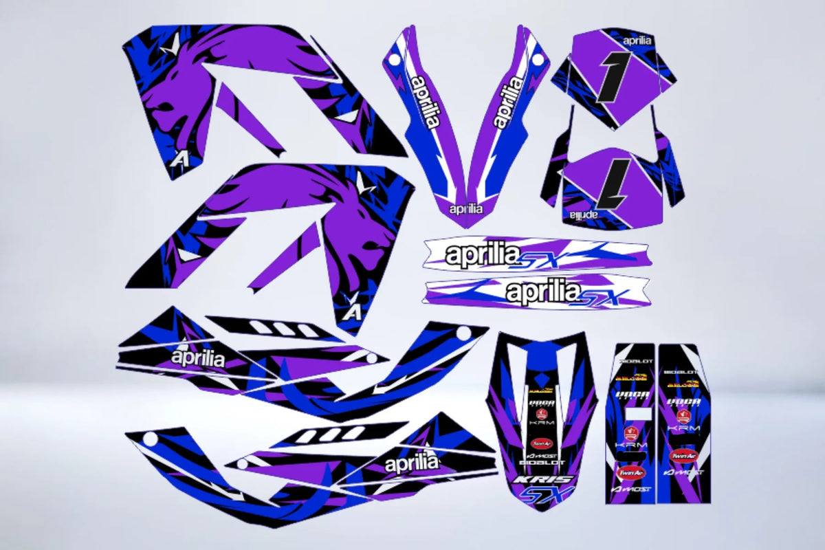 Kit Déco Aprilia SX 50 2006-2017 - LION PURPLE