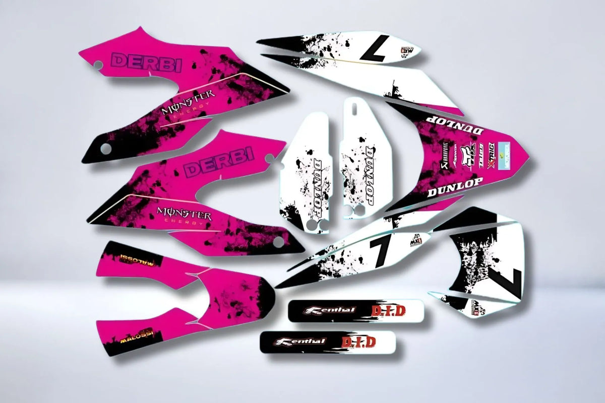 Kit gráfico Derbi Senda DRD 125 SM / Aprilia SX 125 2018-2024 - Pink
