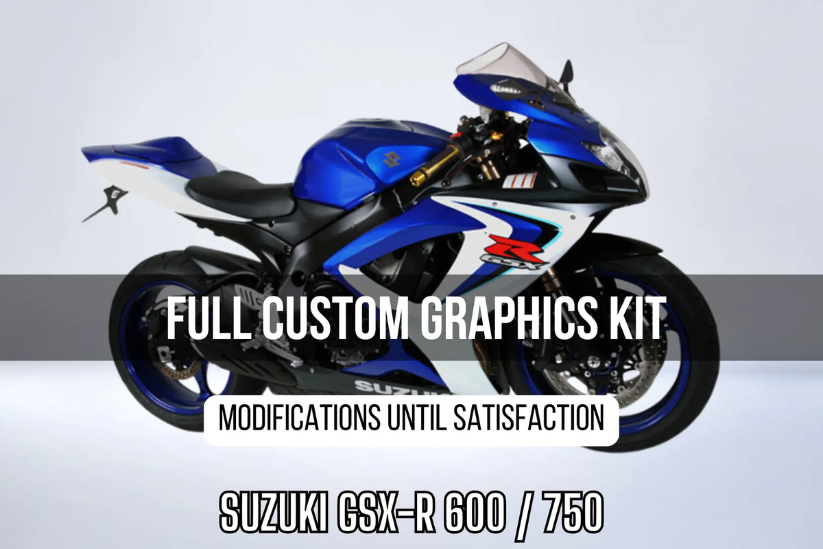 SUZUKI GSX R 600 / 750 100% custom Decal Kit