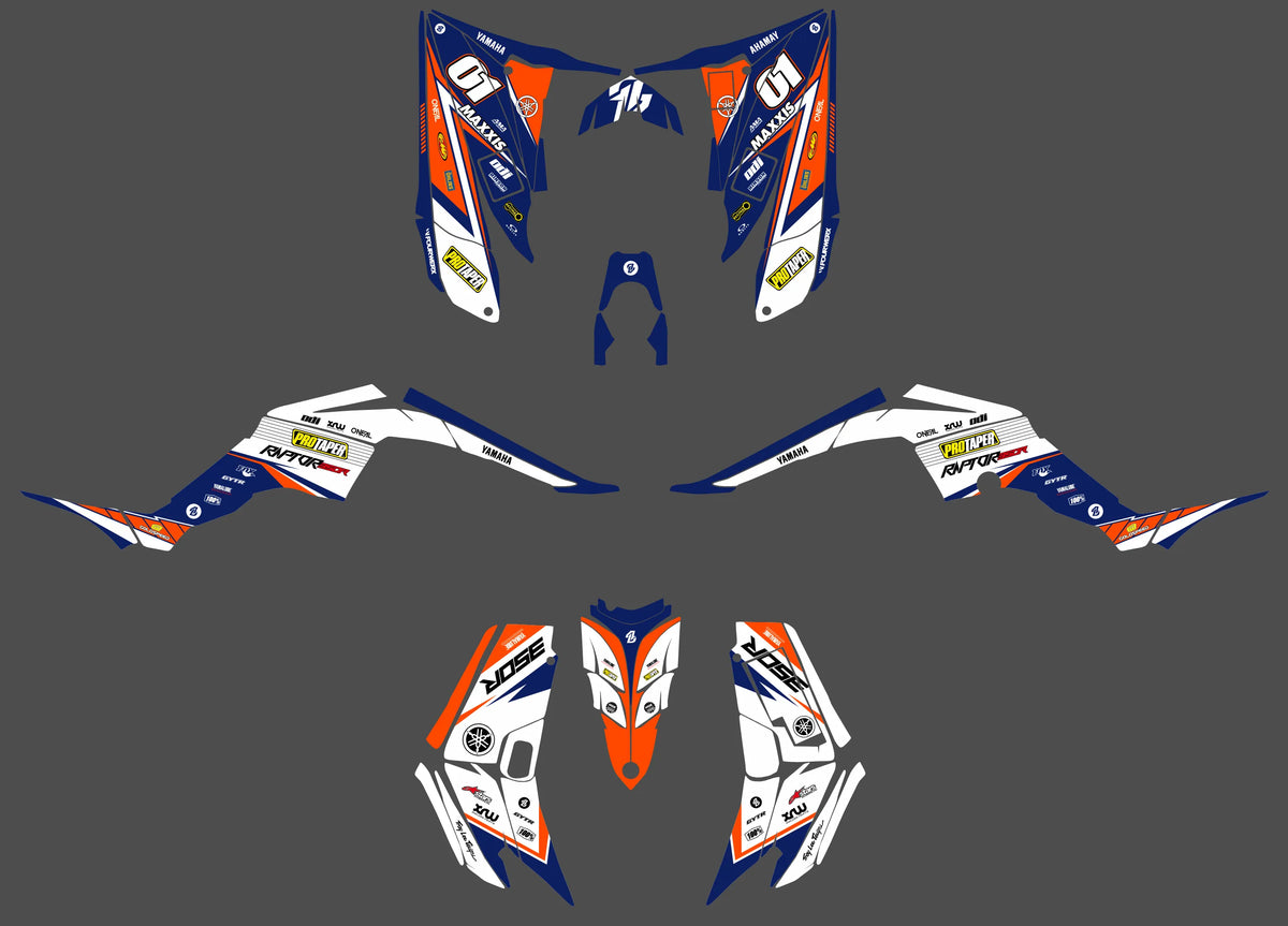 Yamaha YFM 350 Raptor graphics kit - CYNTHOR