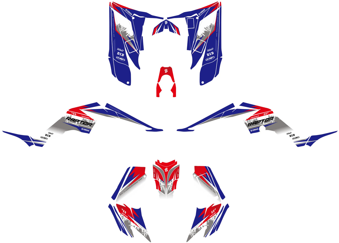 kit grafiche Yamaha YFM 350 Raptor - KRYONIX