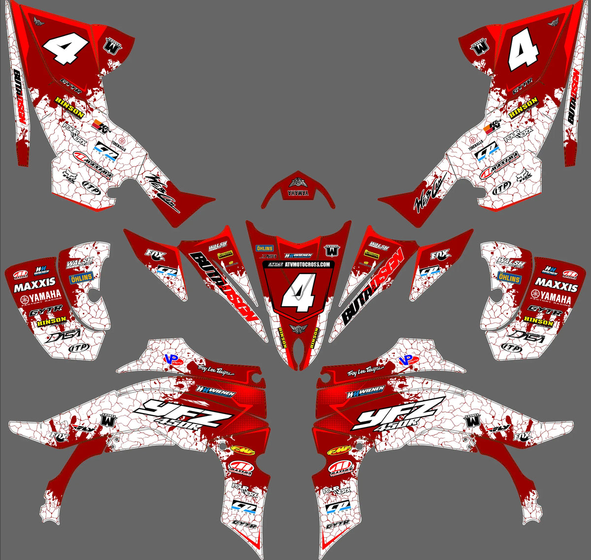 Kit déco Yamaha YFZ 450 R RAPTOR 2014-2022 - LUXION