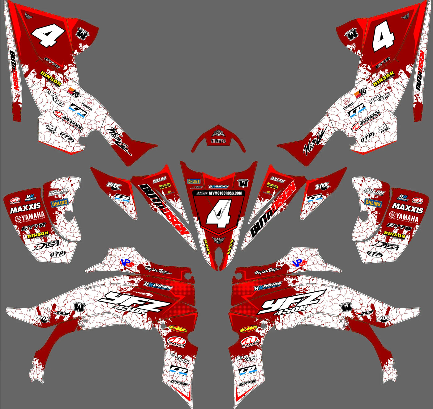 kit grafiche Yamaha YFZ 450 R RAPTOR 2014-2022 - LUXION