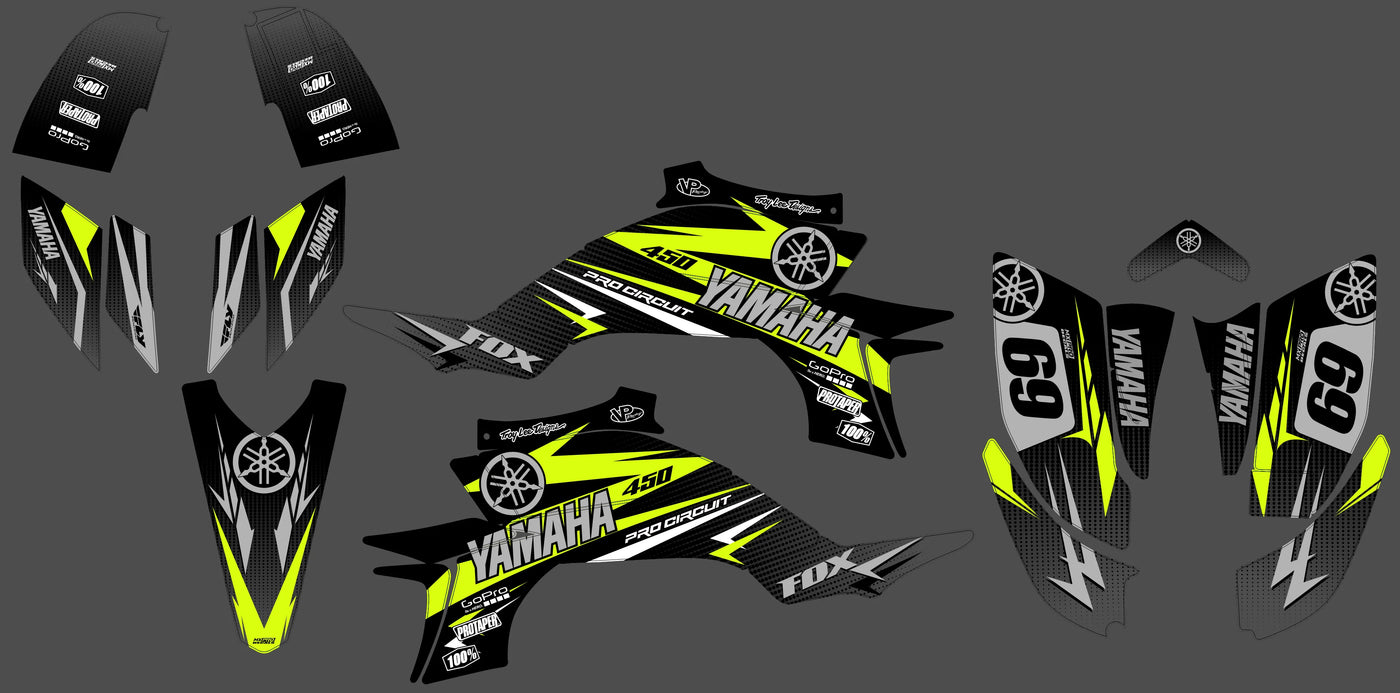 Kit déco Yamaha YFZ 450 R RAPTOR 2004-2008 - ASTORIXA