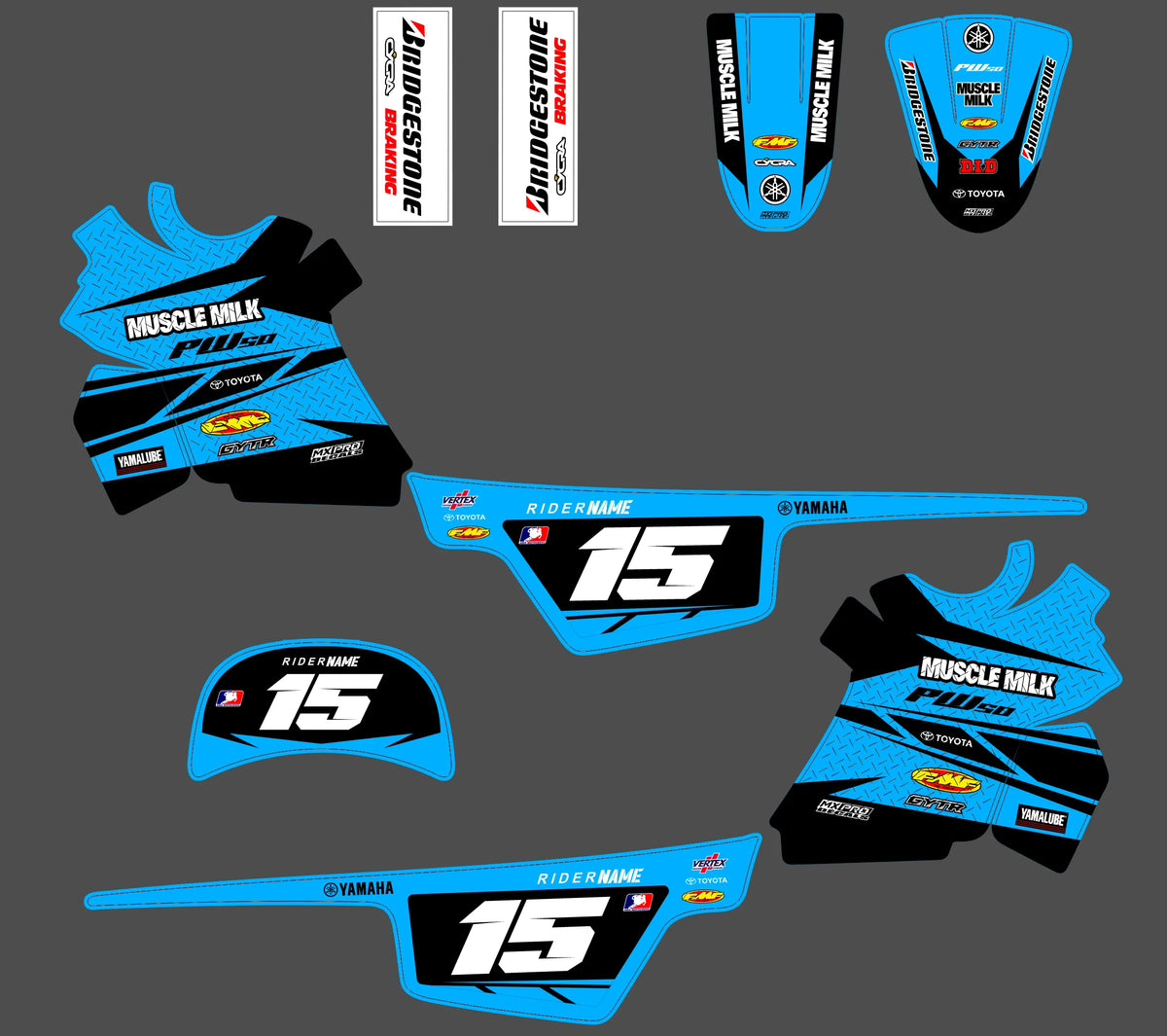 graphics kit YAMAHA PIWI PW 50 80 1990-2025 - KYROS
