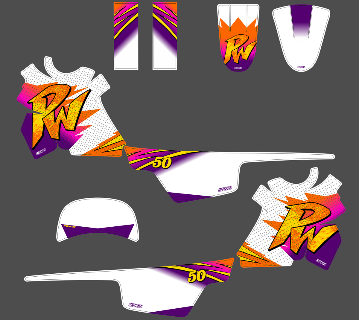 graphics kit YAMAHA PIWI PW 50 80 1990-2025 - ZENTRA
