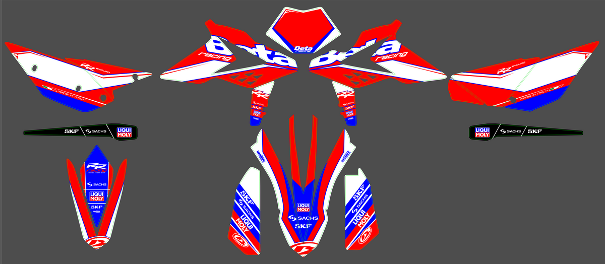 Blue Red graphics kit – Beta RR 2013-2017