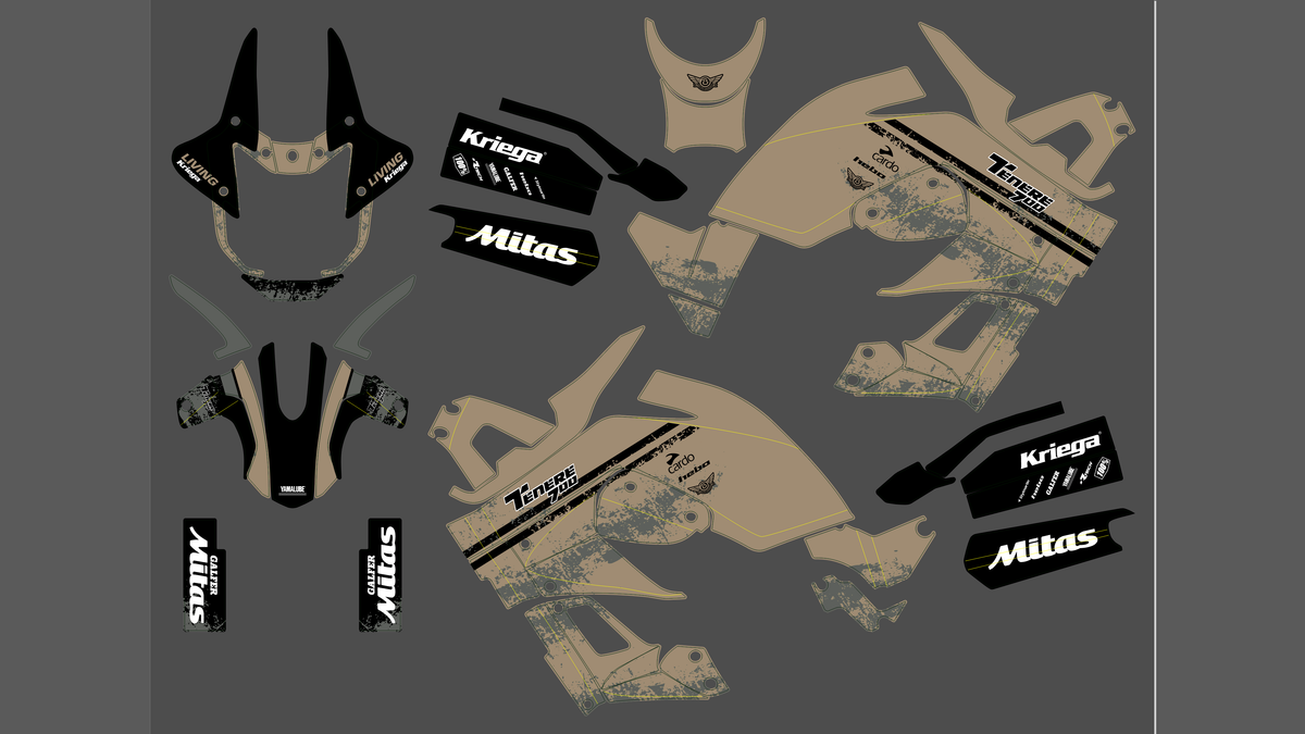 Yamaha XT 660Z Tenere Decal Kit - PRESTIGE