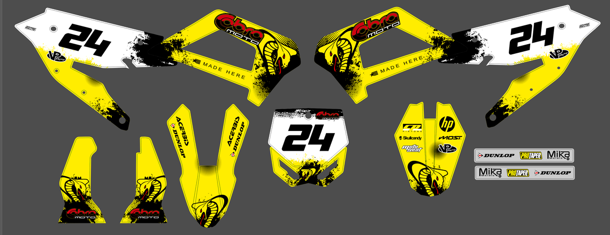 Cobra CX65 (2022-2025), CX50JR, CX3E, CX50SR, CX50FWE (2025) graphics kit - YELLOW