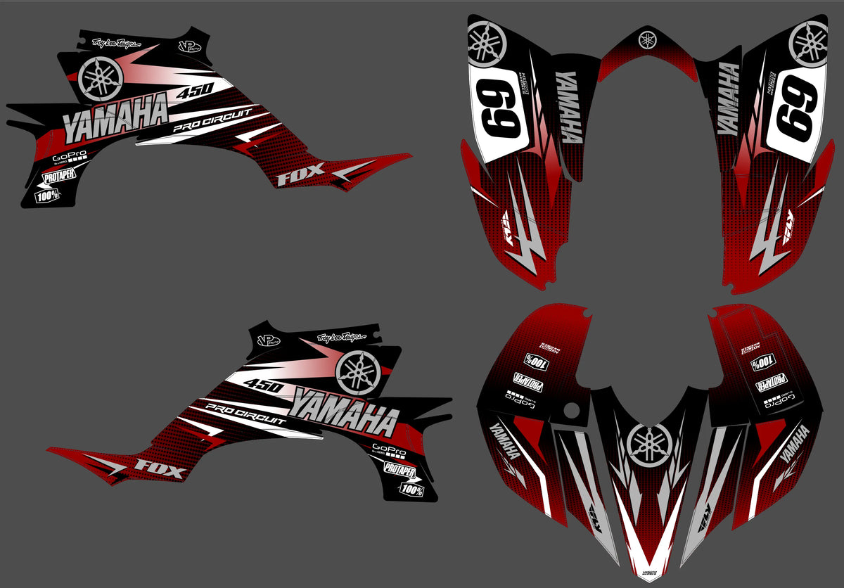 Kit déco Yamaha YFZ 450 R RAPTOR 2004-2008 - PRYVON