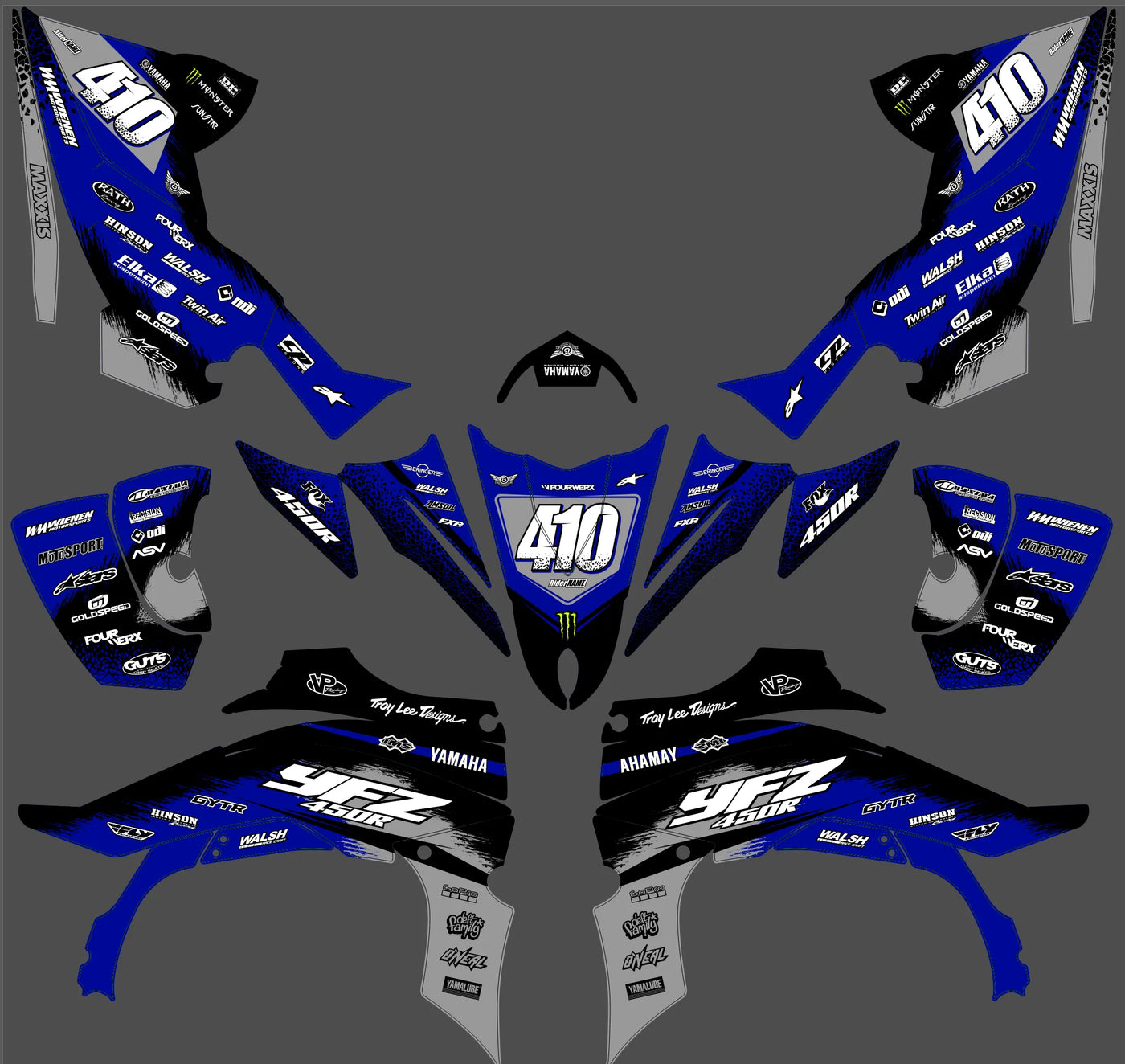 Dekor-Kit Yamaha YFZ 450 R RAPTOR 2014-2022 - VELRYX