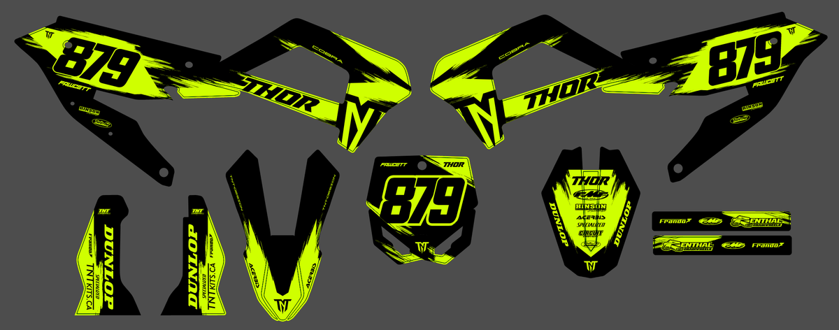 Cobra CX65 (2022-2025), CX50JR, CX3E, CX50SR, CX50FWE (2025) graphics kit - VIVID (fluorescent optional)