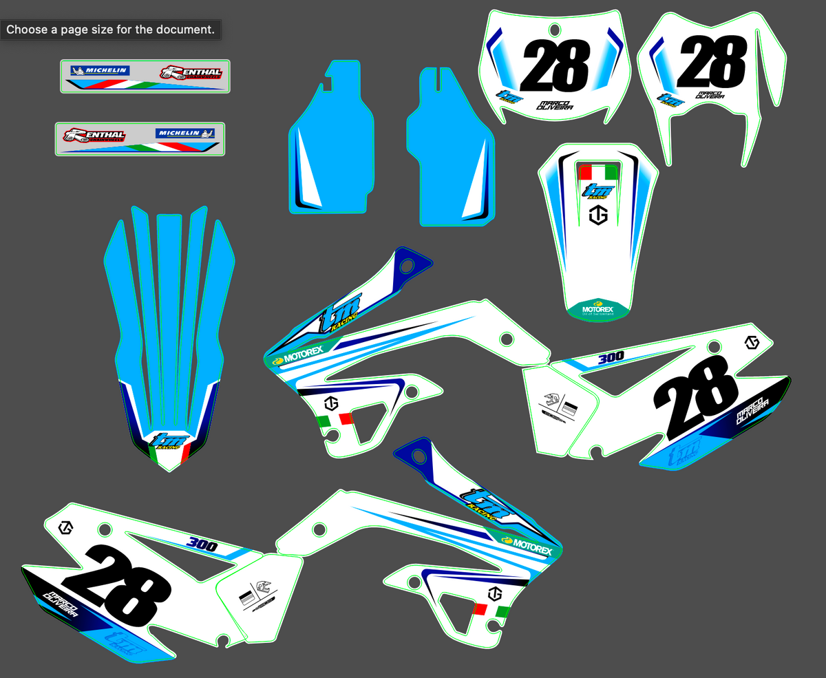 Dekor-Kit TM Racing EN 125-250-300-450 2008-2014 - PRYSM