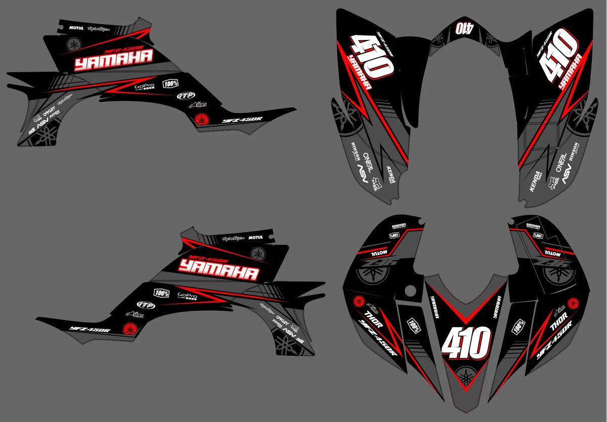 Kit déco Yamaha YFZ 450 R RAPTOR 2004-2008 - EVOXIS