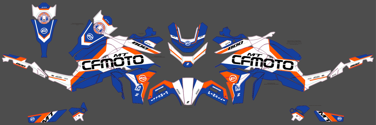 CF MOTO 800 MT 2022-2025 graphics kit - AUREXIS