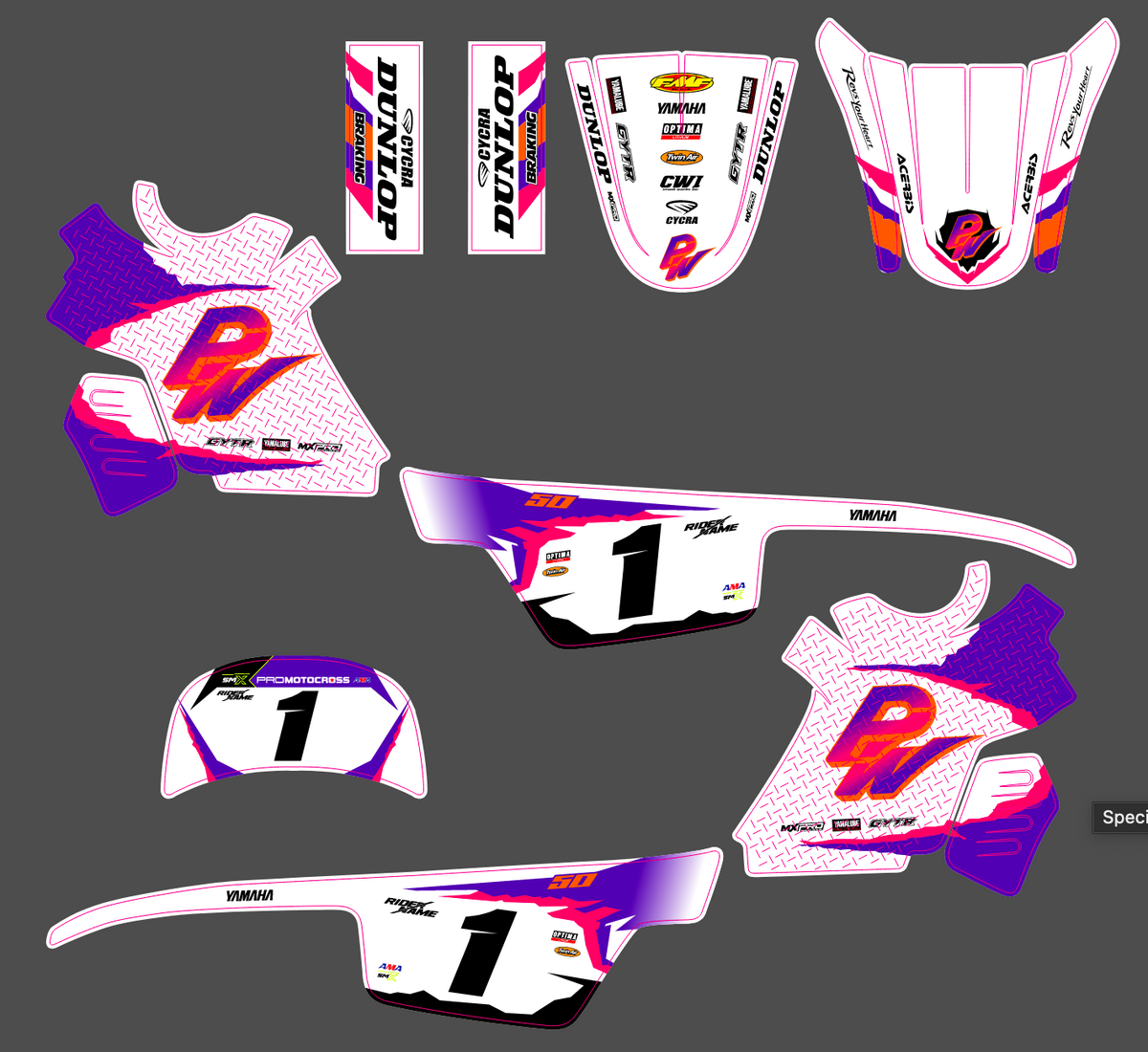 graphics kit YAMAHA PIWI PW 50 80 1990-2025 - VELION