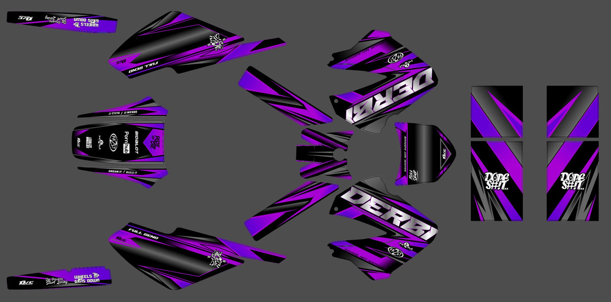 Kit Déco DERBI XTREME XRACE AVANT 2011 - PURPLE #1