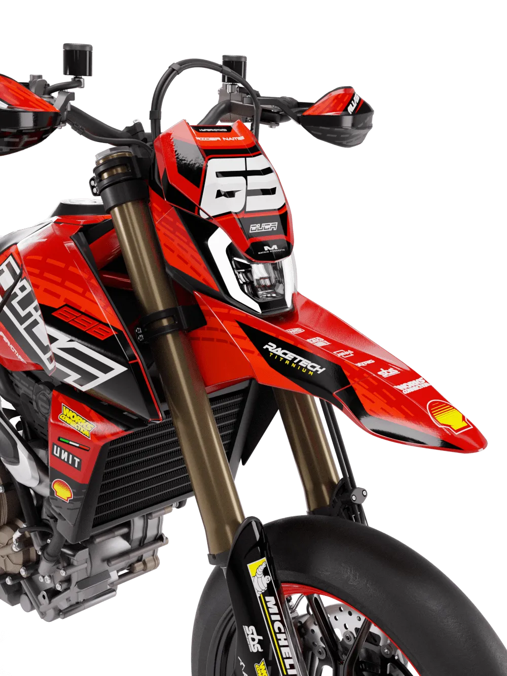 Dekor-Kit Ducati Hypermotard 698 Mono - RED FURY