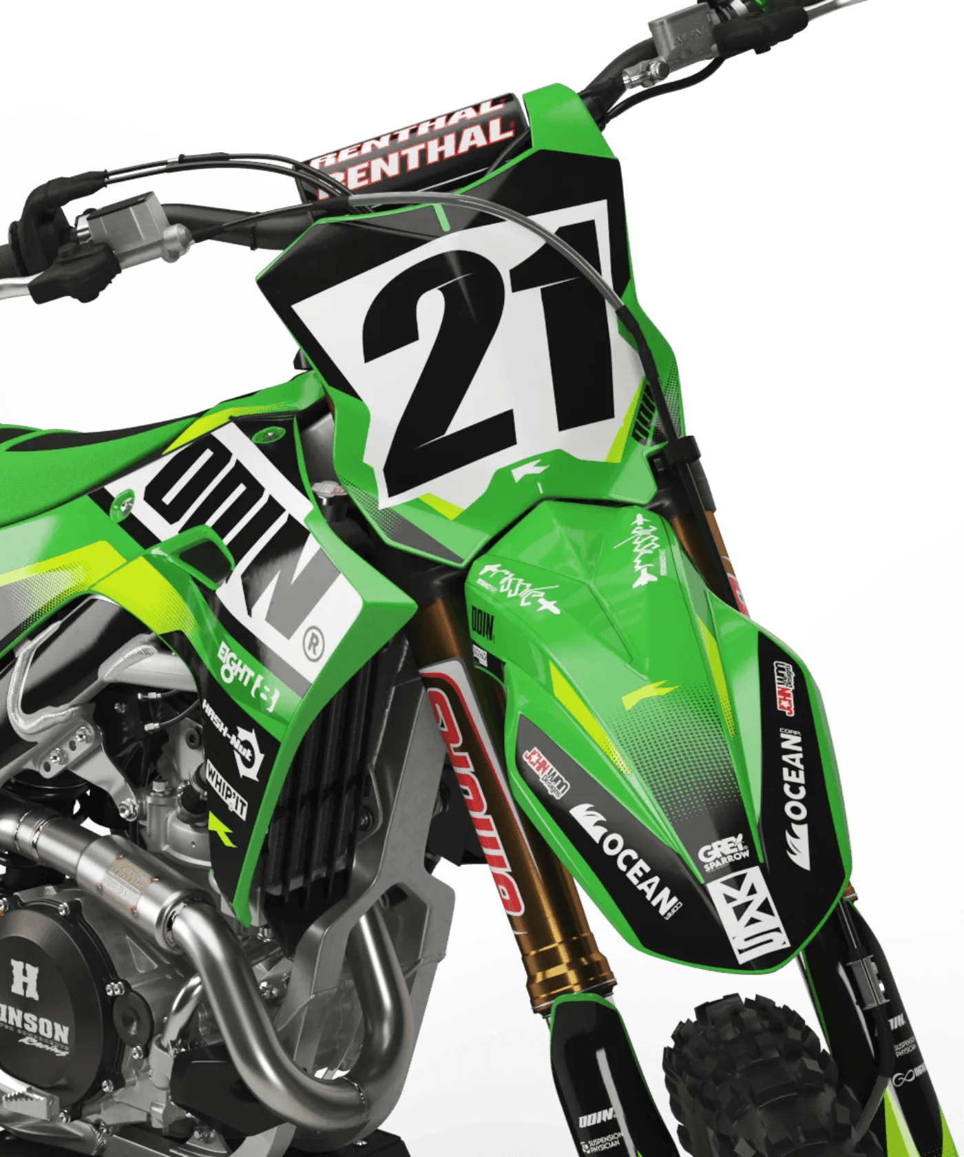 Kawasaki KXF 250 2025 & KXF 450 2024-2025 Dekorationskit - Aura