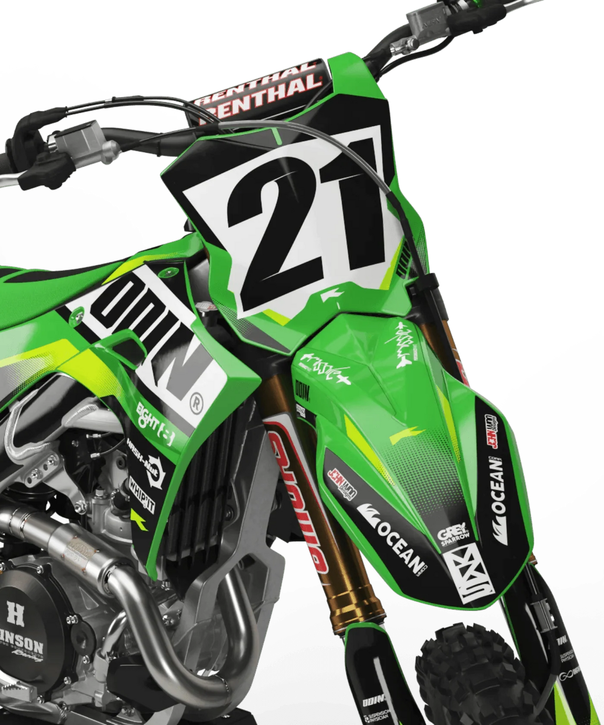kit grafiche KAWASAKI KX 125/250 Semi-Personnalisé - Aura