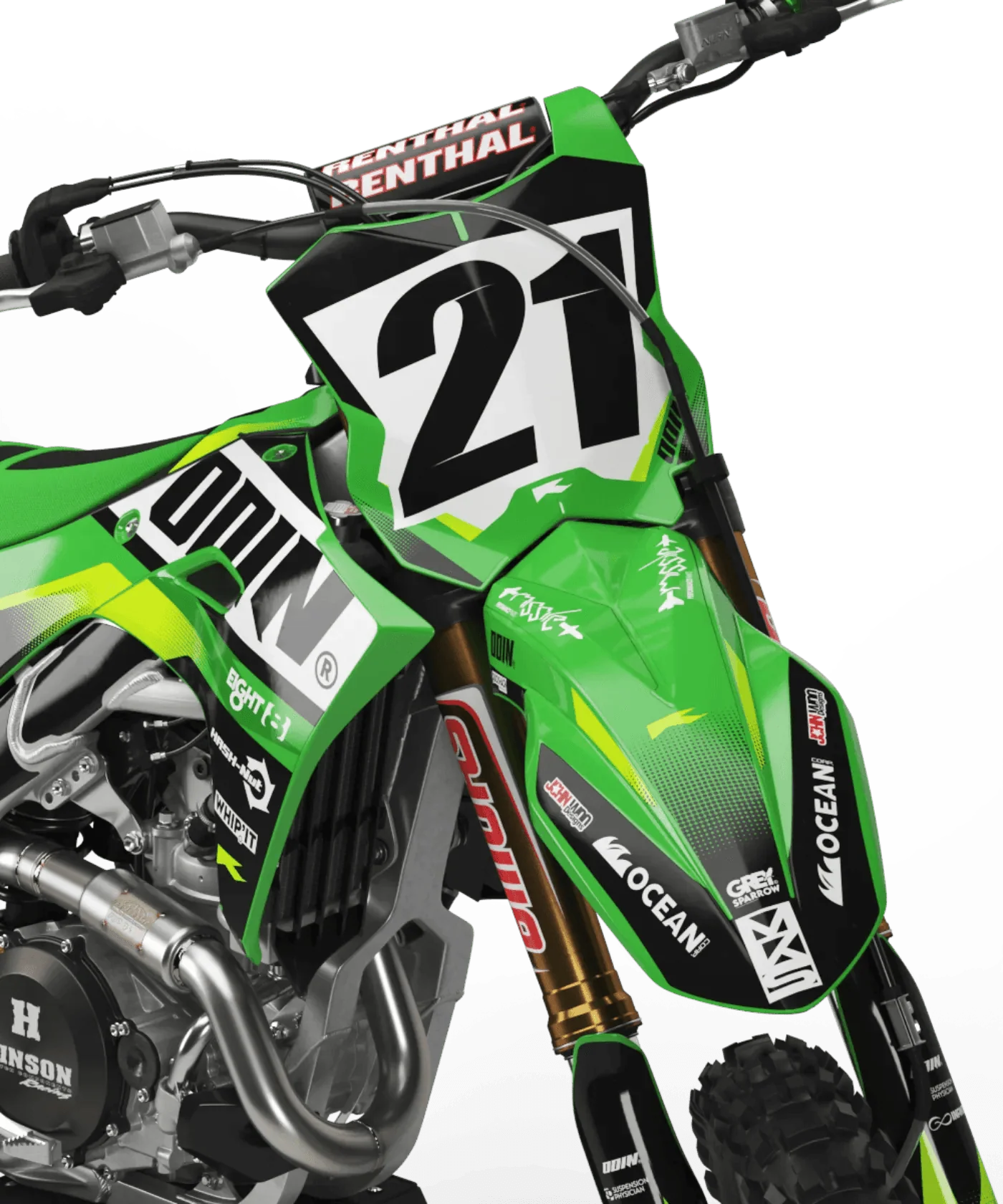 Kit Déco KAWASAKI KXF 450 Semi-Personnalisé - Aura