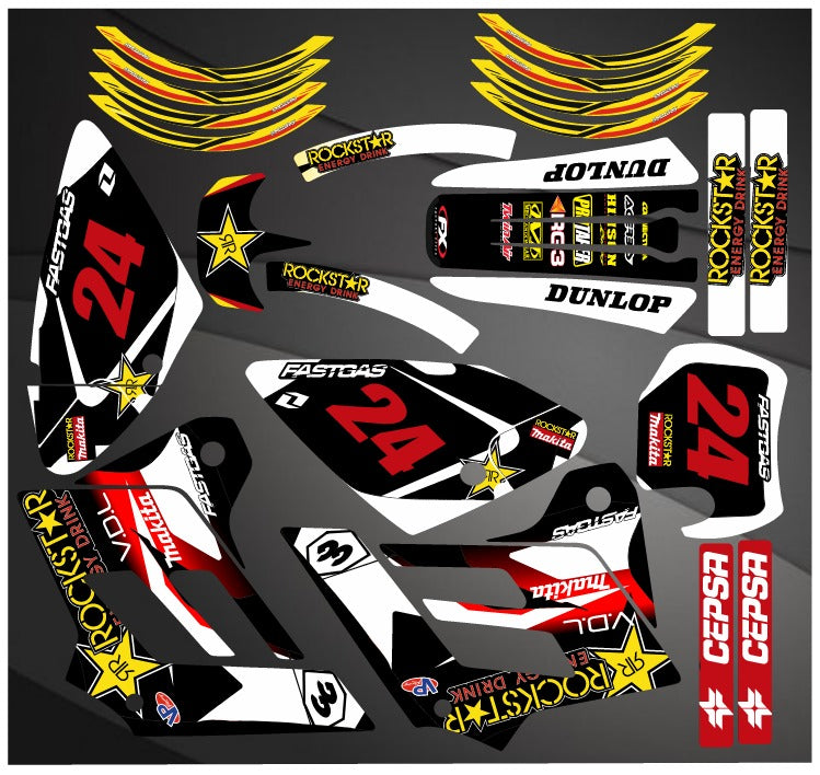 GAS GAS EC 2002-2006 ROCKSTAR BLUE graphics kit