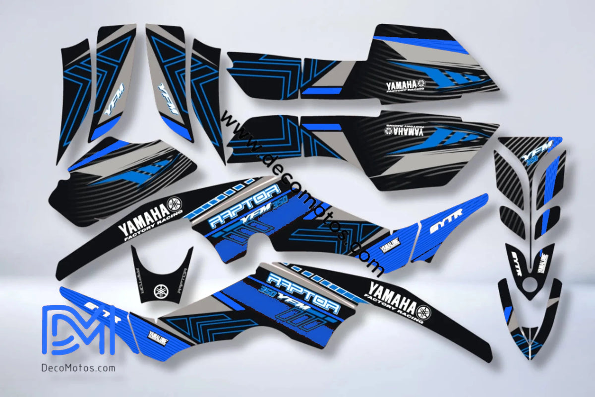 Kit grafiche Yamaha YFM 350 Raptor - NERO ORIGINALE