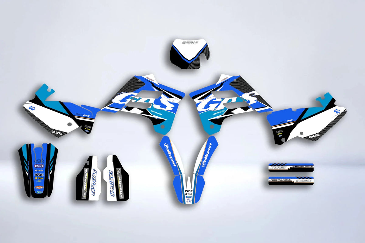 Kit grafiche GAS GAS EC 2002-2006 - BLUE & ROSSO